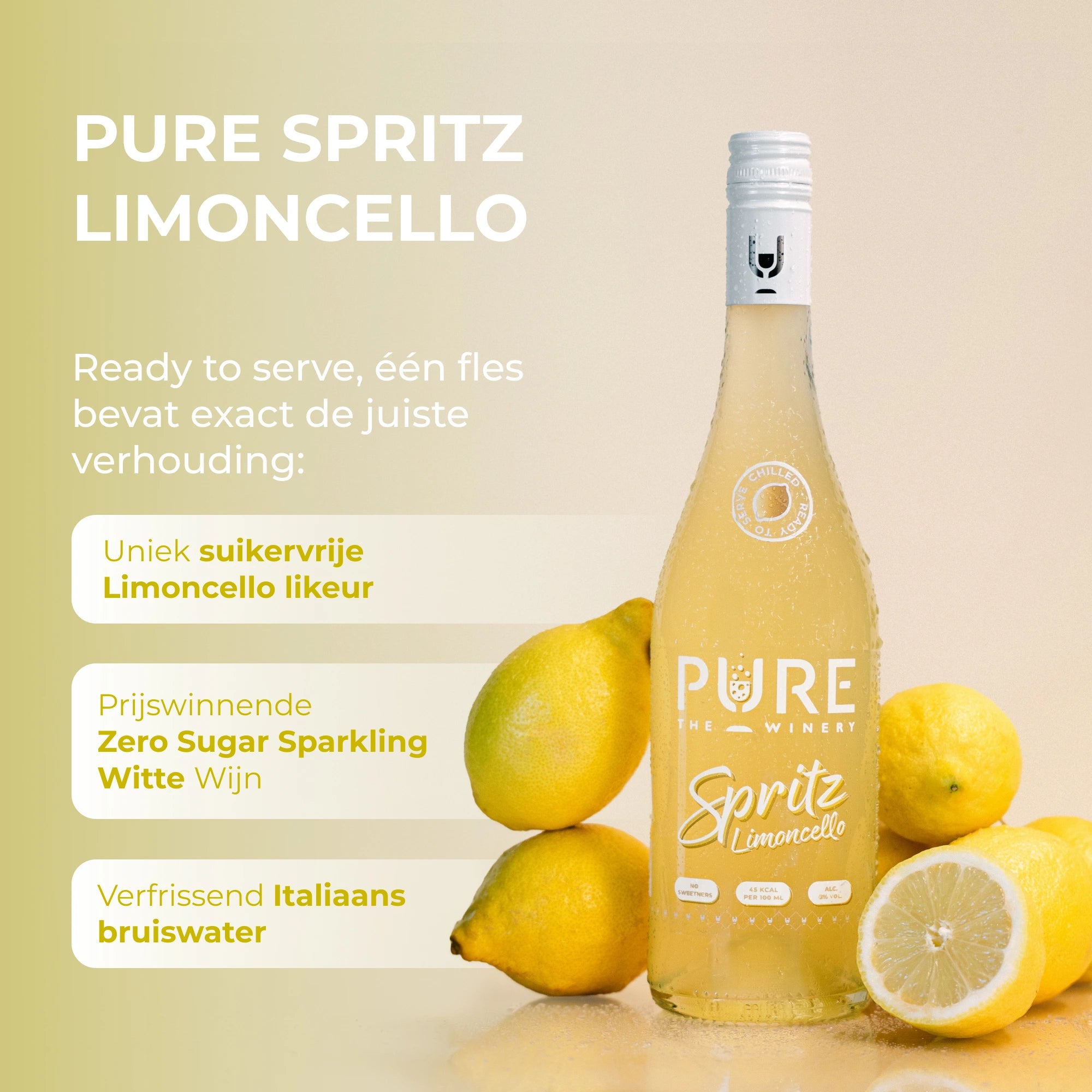 Zuckerfreier Limoncello Spritz
