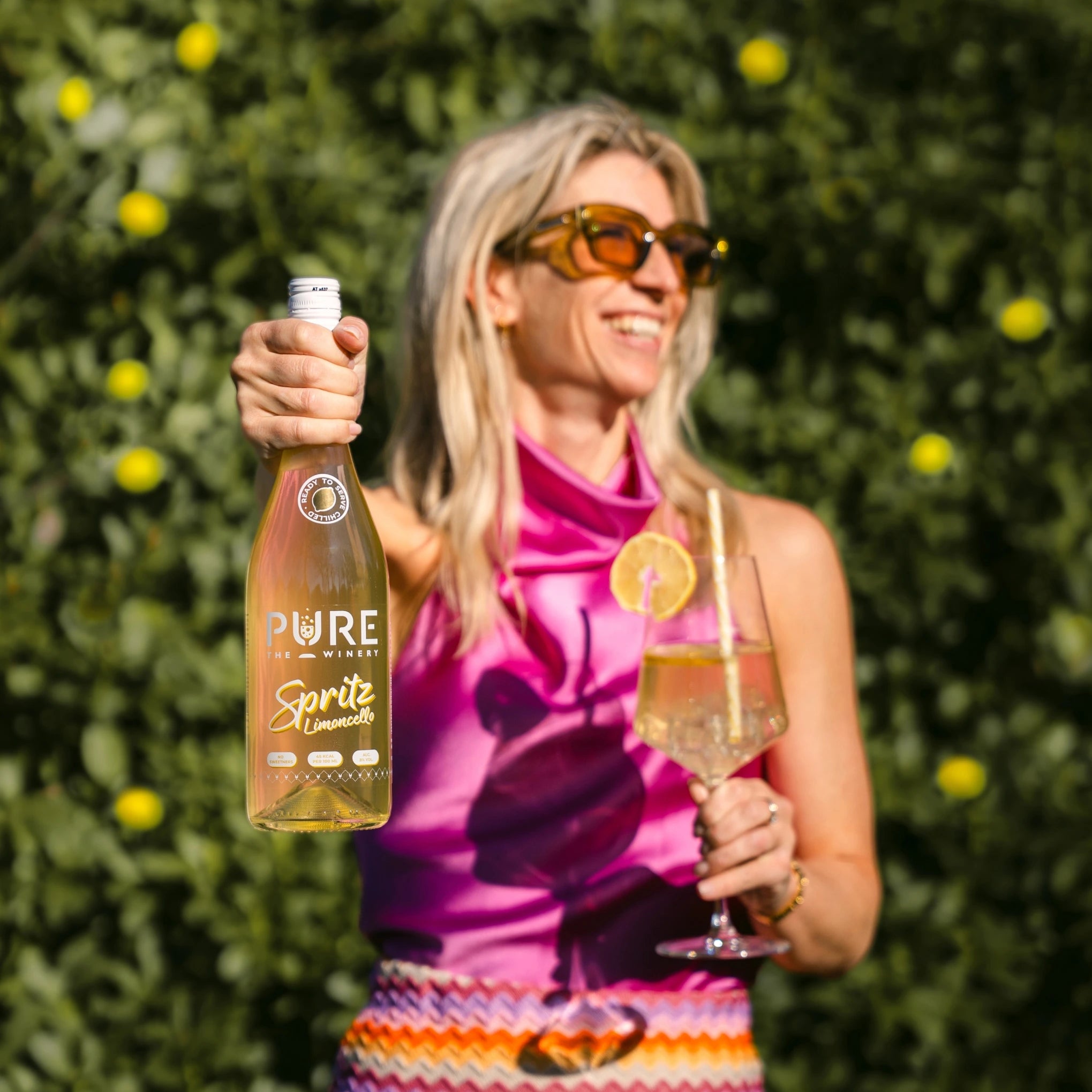 Zuckerfreier Limoncello Spritz