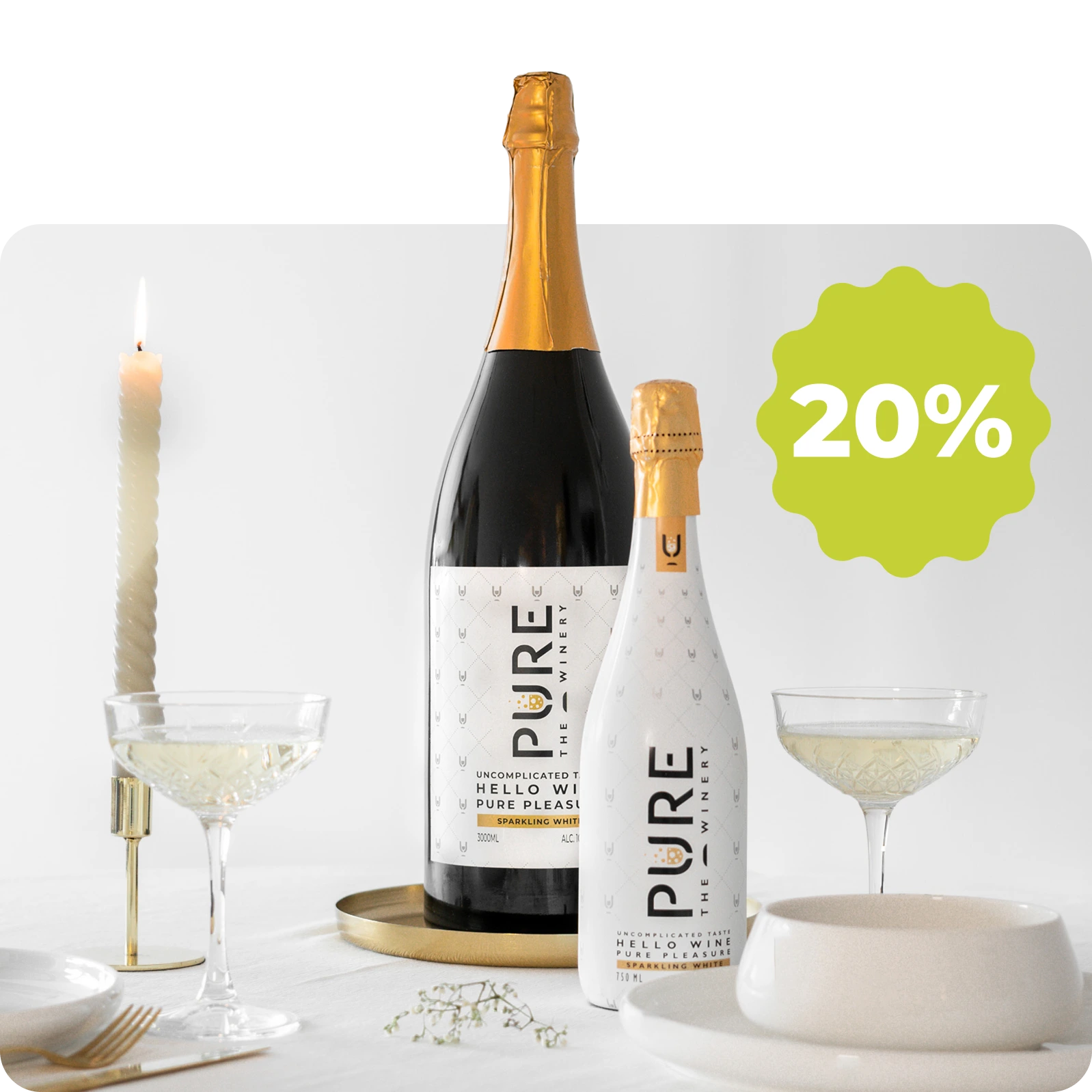 XXL (3L) Zuckerfreier Schaumwein Weiß