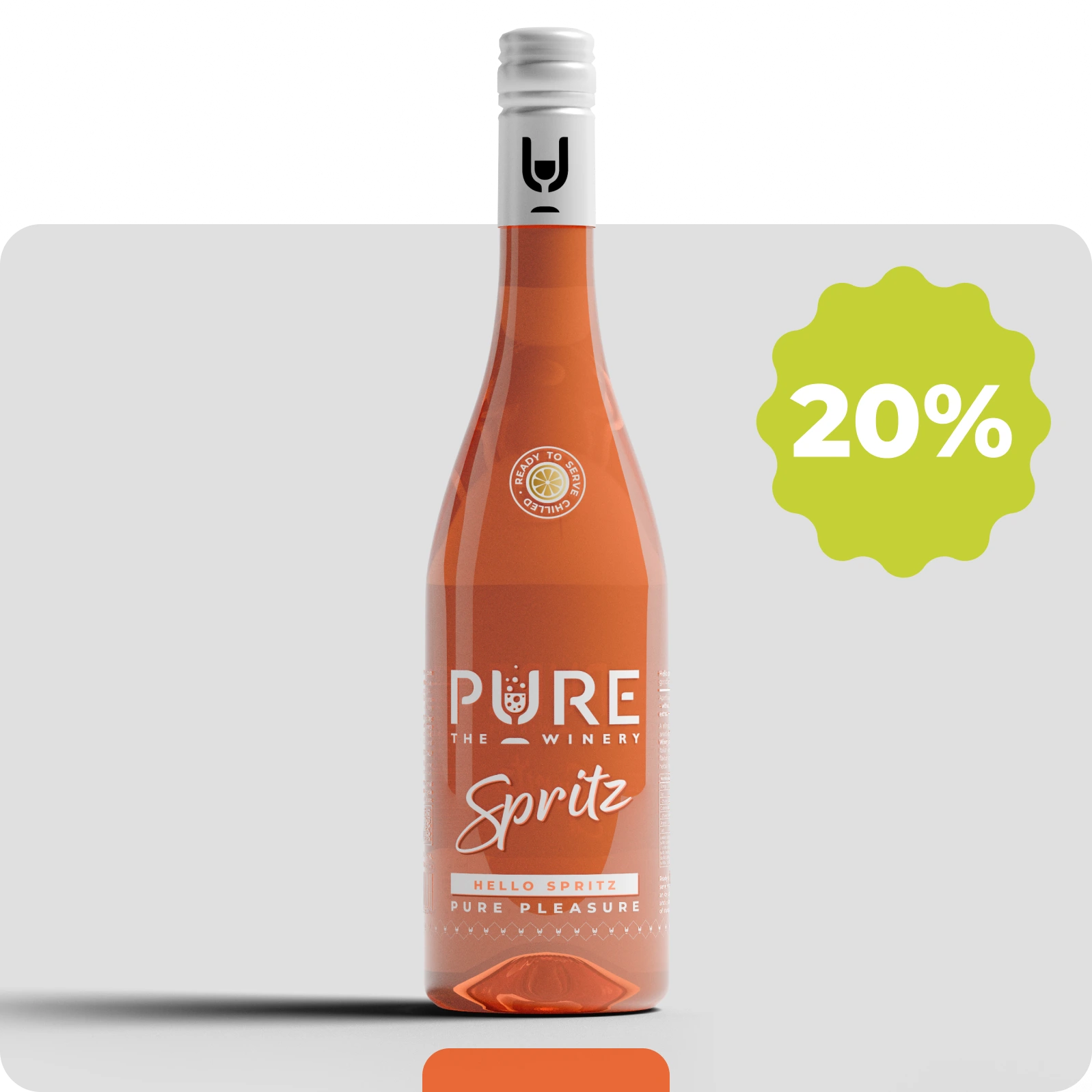 Zuckerfreier Orange Spritz