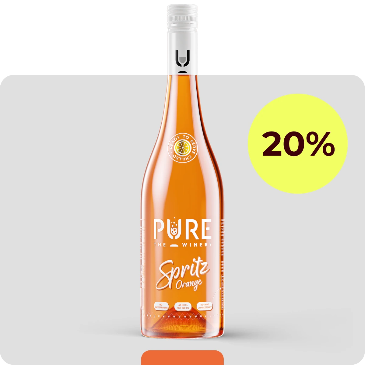 Zuckerfreier Orange Spritz