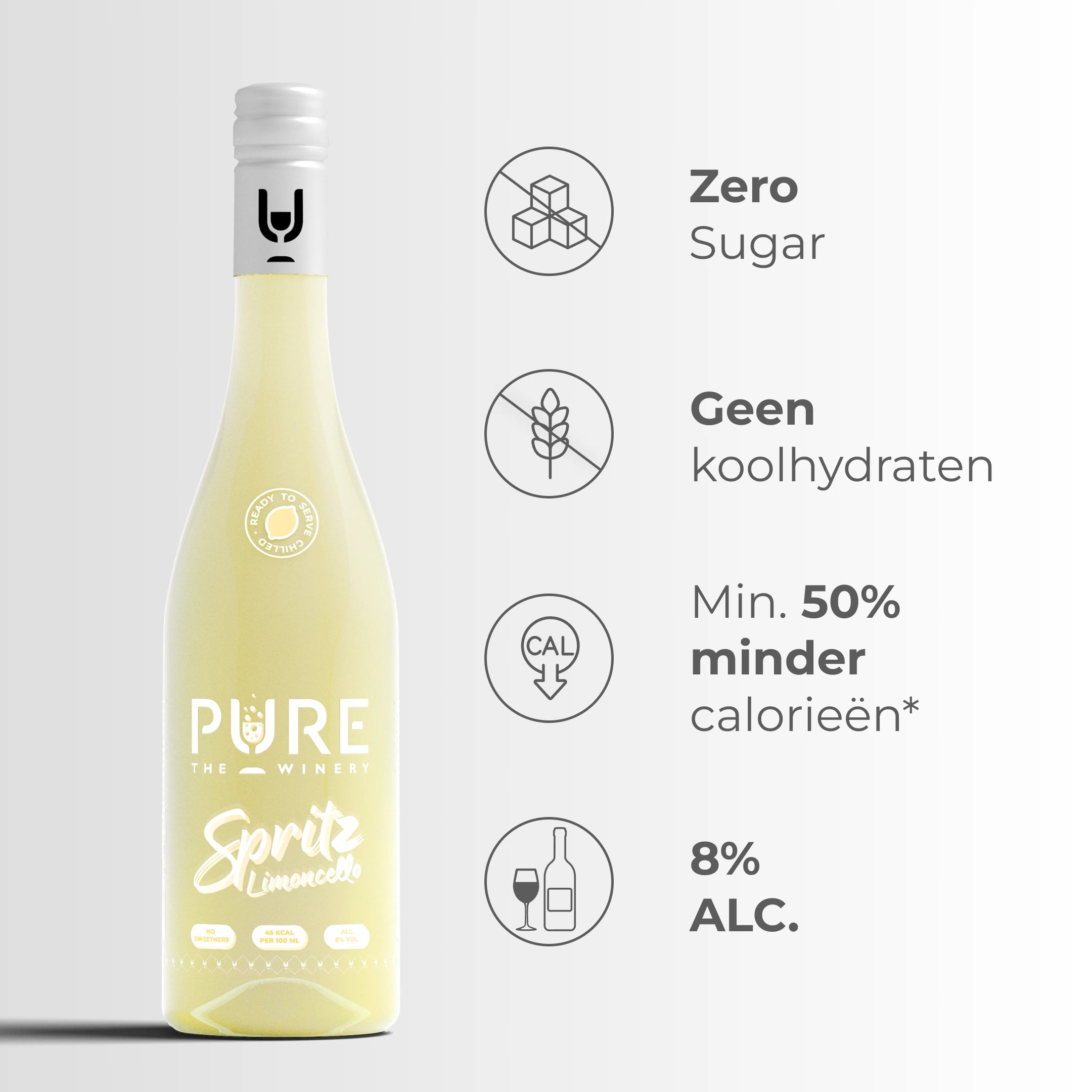 Zuckerfreier Limoncello Spritz